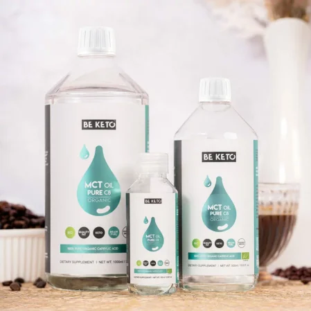 Be Keto Organiczny Bio Olej MCT 100% C8 1000ml