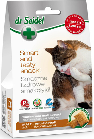 DR SEIDEL Smart Tasty Snack Malt do odkłaczania dla kota 50g