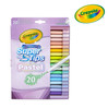 Crayola Super Tips Flamastry mazaki dla dzieci zmywalne pastelowe 20szt.