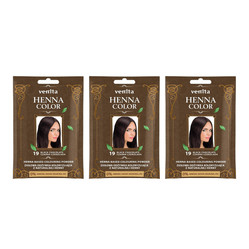Zestaw: 3x Henna Color ziołowa odżywka koloryzująca z naturalnej henny 19 Czarna Czekolada
