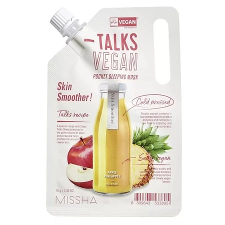 Talks Vegan Squeeze Pocket Sleeping Mask złuszczająca maseczka całonocna dla skóry szorstkiej Skin Smoother 10g