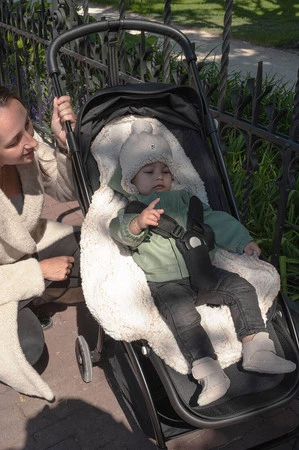 Lodger Polarowy zimowy śpiworek do wózka szałwiowy Fleece Elm