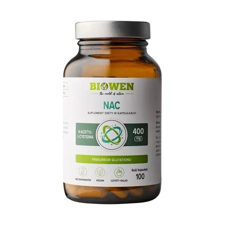 Biowen NAC N-acetylo-L-cysteina (NAC) 400 mg bezglutenowa 100 kaps.
