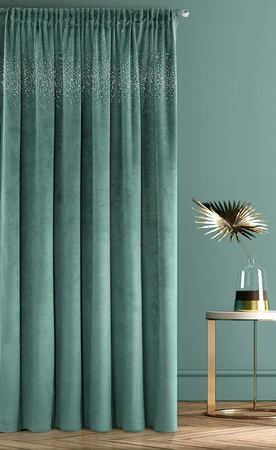 ZASŁONA GOTOWA AURORA NA TAŚMIE 140 X 270 CM CIEMNOTURKUSOWY