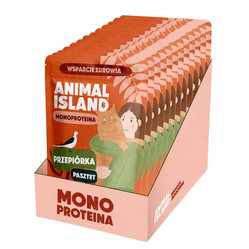 Animal Island Monoproteinowa Przepiórka - Karma Mokra dla Kota - 100g x 10