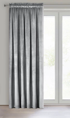 ZASŁONA GOTOWA D91 ROSA NA TAŚMIE 135 X 300 CM SREBRNY