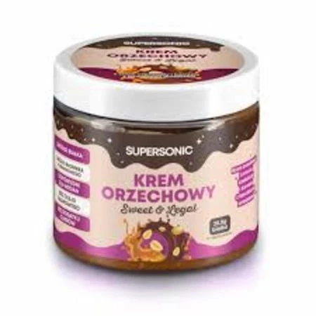 Supersonic Krem orzechowy proteinowy o smaku czekolady i karmelu z kawałkami orzechów 160g