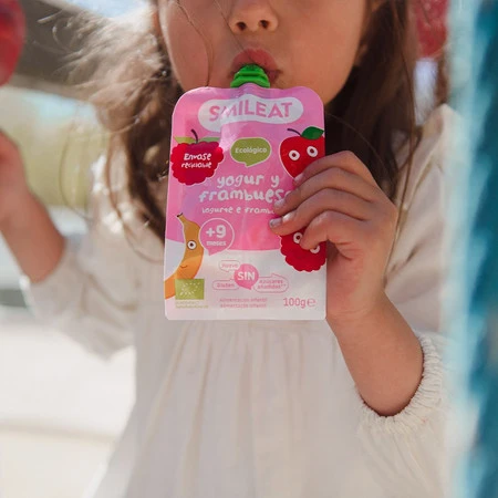 Smileat, BIO Mus z malinami i jogurtem 9m+, 100g