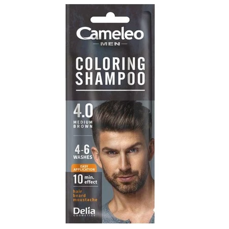 Men Coloring Shampoo szamponetka koloryzująca dla mężczyzn 4.0 Średni Brąz 15ml