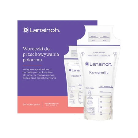 Lansinoh, Woreczki do przechowywania pokarmu, 50 szt.