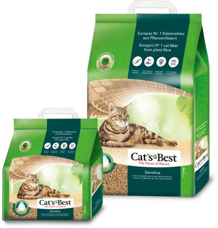 CAT'S BEST Sensitive Żwirek drewniany 20l - 7,2kg