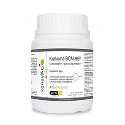 KENAY Kurkuma BCM-95® Curcugreen® z piperyną BioPerine® na wsparcie stawów, wątroby i odporności 300 kaps.