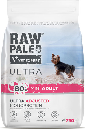 Vet Expert RAW PALEO Mini Adult Ultra Pork 750g