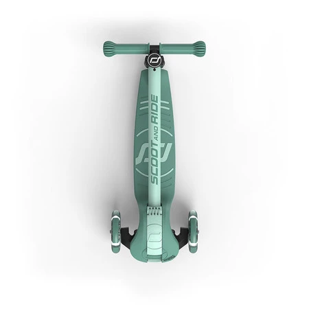 SCOOTANDRIDE Highwaykick 3S Hulajnoga z systemem sterowania 2w1 i kółkami LED składana 3+ Forest