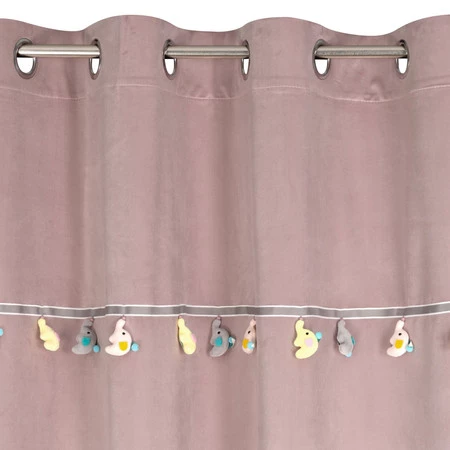 ZASŁONA GOTOWA KIDS 1 140 X 250 CM PUDROWY RÓŻ