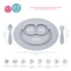EZPZ Komplet naczyń silikonowych Mini Feeding Set pastelowa szarość