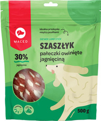 Maced Szaszłyk Pałeczki owinięte Jagnięciną - przysmaki dla psa - 500g