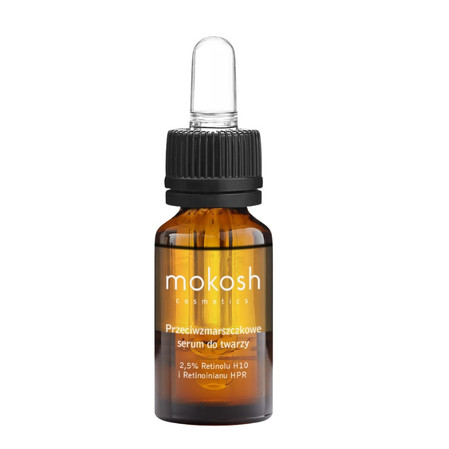 Przeciwzmarszczkowe serum do twarzy 2.5% retinolu H10 i retinoinianu HPR Róża z jagodą 10ml