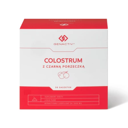 COLOSTRUM Z CZARNĄ PORZECZKĄ 30 SASZETEK 90 g - GENACTIV