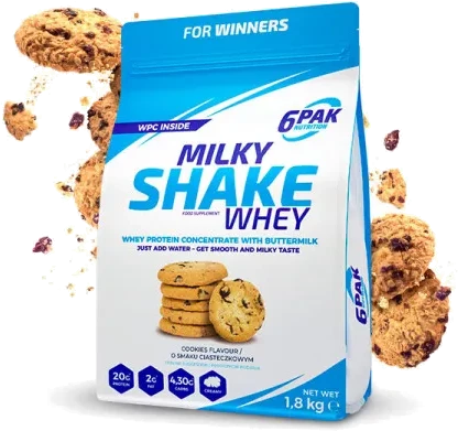 6PAK MILKY SHAKE WHEY odżywka białko WPC 700g smak ciasteczko