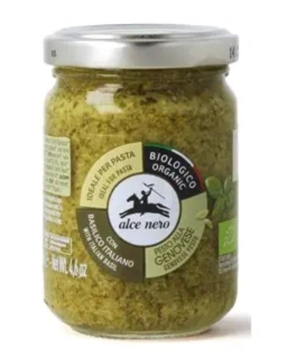 Alce Nero − Pesto Genovese, sos bazyliowy Bio − 130 g - Nabea.pl