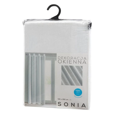 FIRANA GOTOWA SONIA 140 X 250 CM BIAŁY