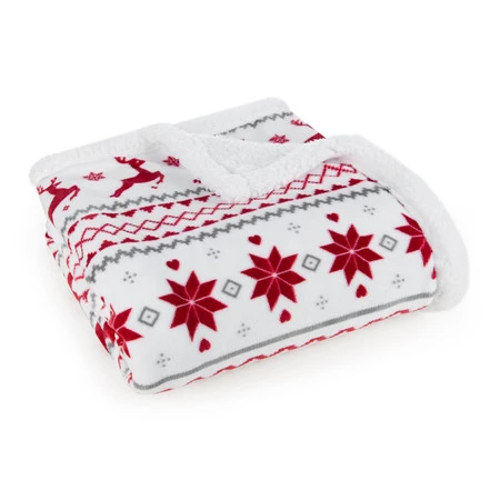 KOC ŚWIĄTECZNY KOC15 150 X 200 CM BIAŁY