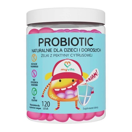  Myvita Żelki Naturalne Probiotic 120 szt jelita