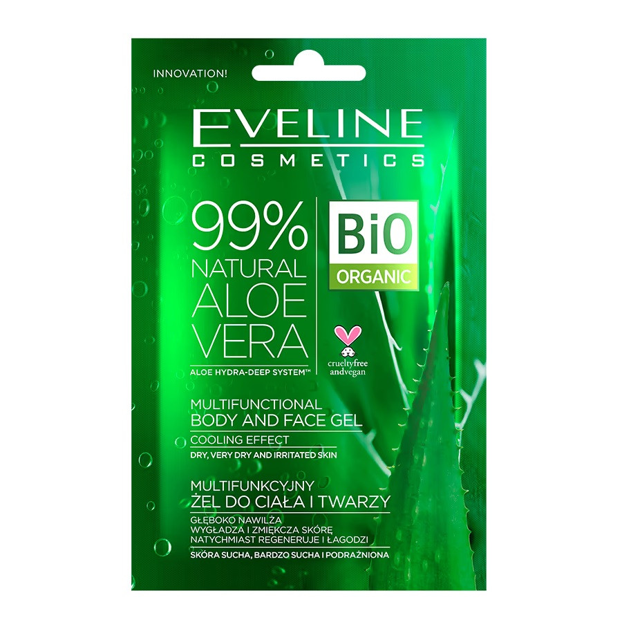 99% Natural Aloe Vera Gel multifunkcyjny żel do ciała i twarzy 20ml - Nabea.pl