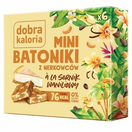 Dobra Karolia Mini batoniki z nerkowców a'la sernik waniliowy 6x17g