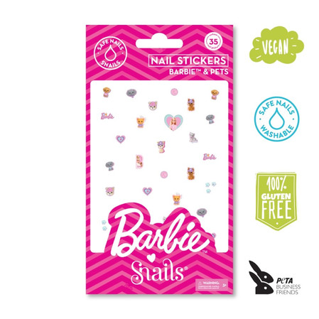Snails, Naklejki na paznokcie dla dzieci Barbie, Barbie™ & Pets, 28 naklejek