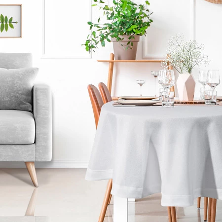 OBRUS STELLA 2 FI 180 CM BIAŁY