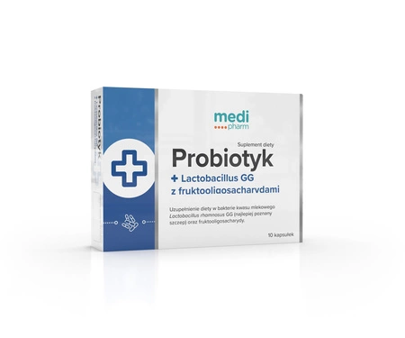 Medi Pharm probiotyk Lactobacillus GG z fruktooligosacharydami 10 kapsułek