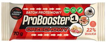 Zmiany Zmiany Baton Proteinowy ProBooster 1 Orzechowy bezglutenowy bez cukru 70g