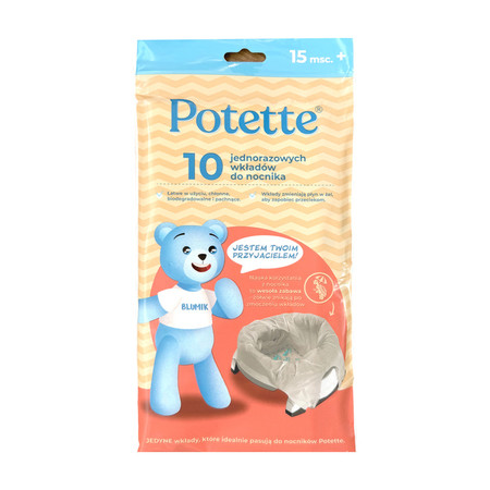 Potette Plus, Wkłady jednorazowe do nocnika, 10 sztuk