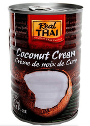 Real Thai Kokosowy krem ekstrakt 95% tłuszcz 21% puszka 400 ml