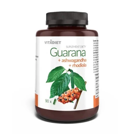 VITADIET Guarana + ashwagandha + rhodiola 90 kaps.