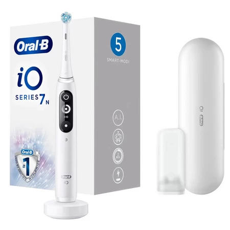 ORAL-B BRAUN SZCZOTECZKA ELEKTRYCZNA iO SERIES 7N WHITE ALABA IOM7.1A1.1BD (5 programów, 1 końcówka, 1 etui)