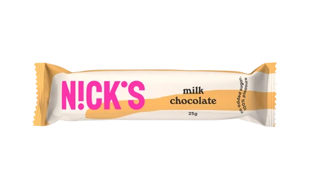 Zestaw 6x N!CK'S Nicks Baton Milk Chocolate bez cukru 25g