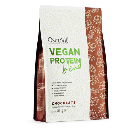 OstroVit Vegan Protein Blend odżywka białkowa Izolat vege 700 g smak czekolada