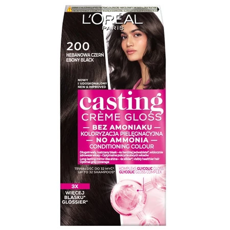 Casting Creme Gloss farba do włosów 200 Hebanowa Czerń