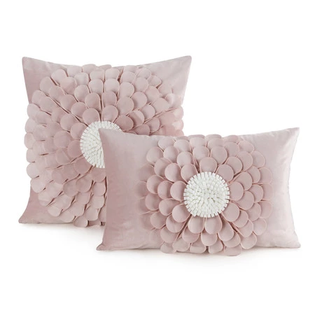 POSZEWKA FLORES 2 45 X 45 CM PUDROWY