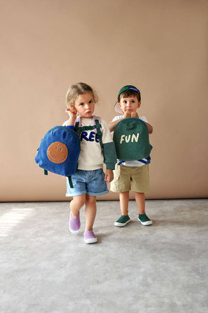 Lassig Plecak mini sztruks Little Gang Fun ocean green
