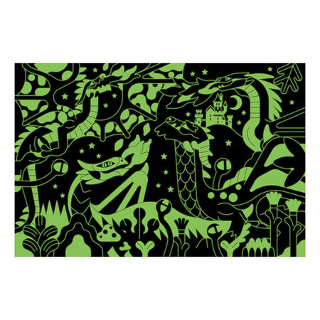 Mudpuppy Puzzle świecące w ciemności Smoki 100 elementów 5+