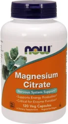 Now Foods Magnesium Citrate Cytrynian Magnez na wsparcie mięśni 120 kaps.