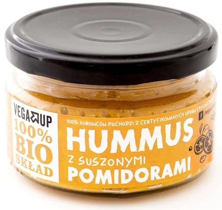 HUMMUS Z SUSZONYMI POMIDORAMI BIO 190 g - VEGA UP