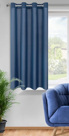 ZASŁONA GOTOWA RITA 140 X 175 CM CIEMNONIEBIESKI