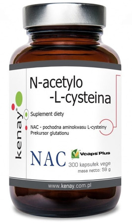 KENAY NAC N-acetylo-L-cysteina na wsparcie ochrony antyoksydacyjnej organizmu i układu odpornościowego 300 kaps.