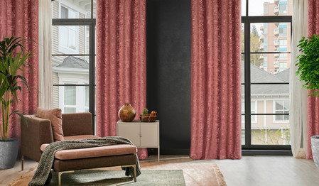ZASŁONA GOTOWA OCTAVIA 140 X 250 CM CIEMNORÓŻOWY