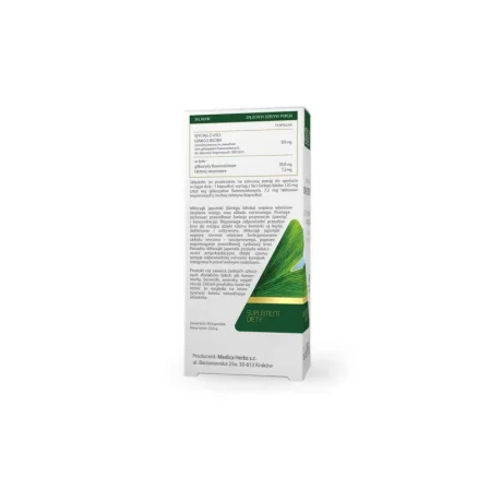 Medica Herbs Miłorząb Japoński Ginkgo biloba 60 kaps